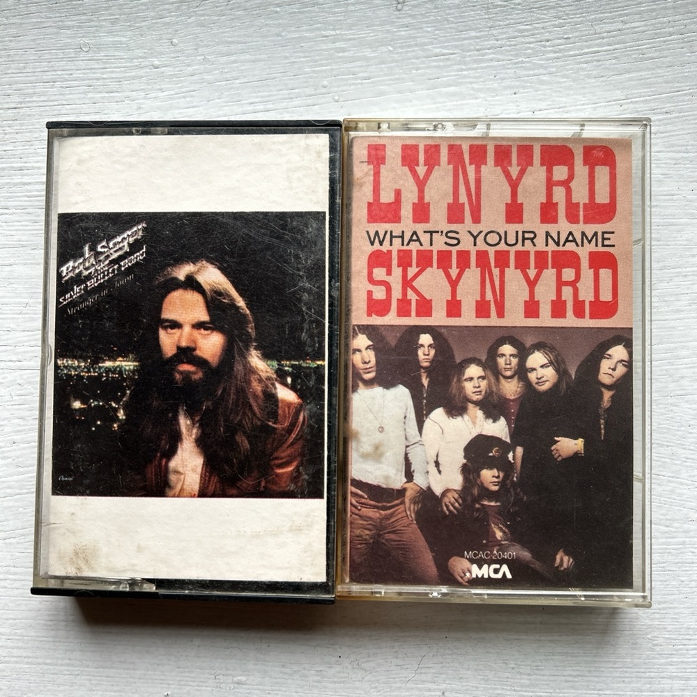 Lynyrd Skynyrd Bob Seger Rock Cassette Tape Bundle Classic Rock Dad Music